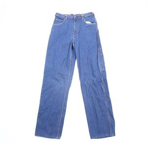 Vintage 90s Five Brother Mens 34x36 Distressed Carpenter Logger Denim Jeans Blue